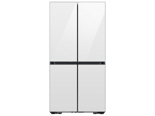 Samsung RM80F22WEW Bespoke 22 Cu. Ft. Counter Depth 4-Door French Door Refrigerator With Zero Clearance Fit & Food Showcase Door In White Glass