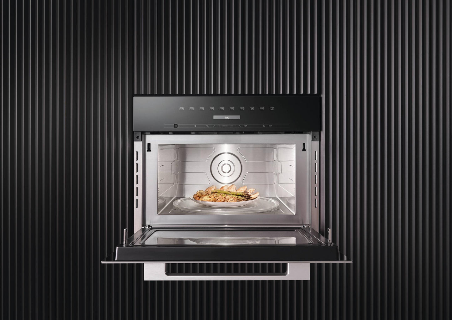 Miele M7240TCCTS M 7240 Tc Am Clean Touch Steel - Built-In Microwave Oven, 24" Width In A Design That Is The Perfect Complement With Controls On The Top.