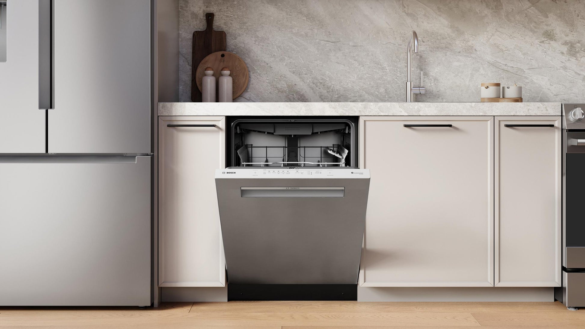 Bosch SHP53EM5N 300 Series, Built-Under Dishwasher, 24'', Brushed Steel Anti-Fingerprint