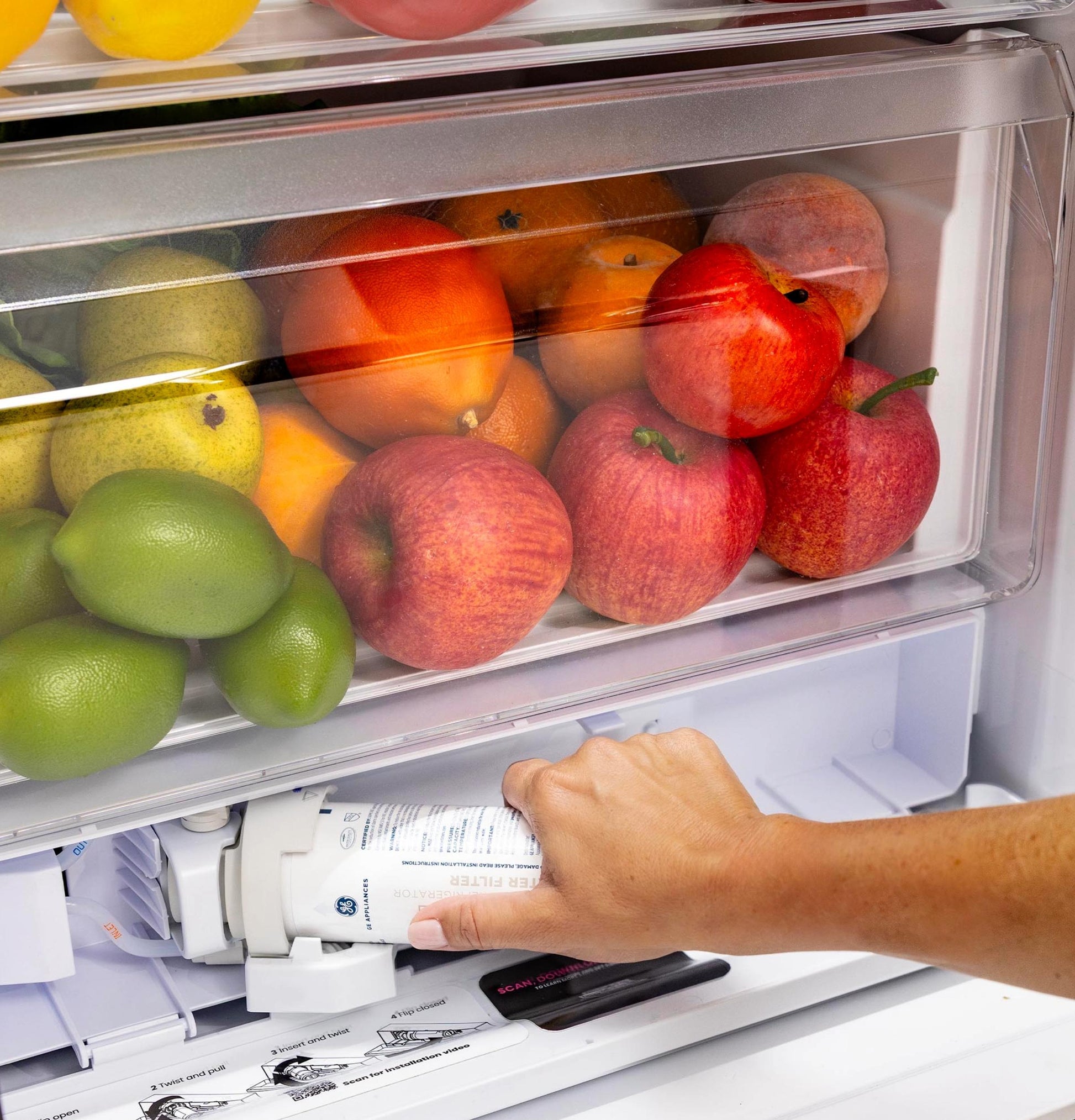 Ge Appliances GZE24NGYBB Ge® Energy Star® 23.6 Cu. Ft. Counter-Depth Side-By-Side Refrigerator With Extra Tall Dispenser And In-Door Icemaker