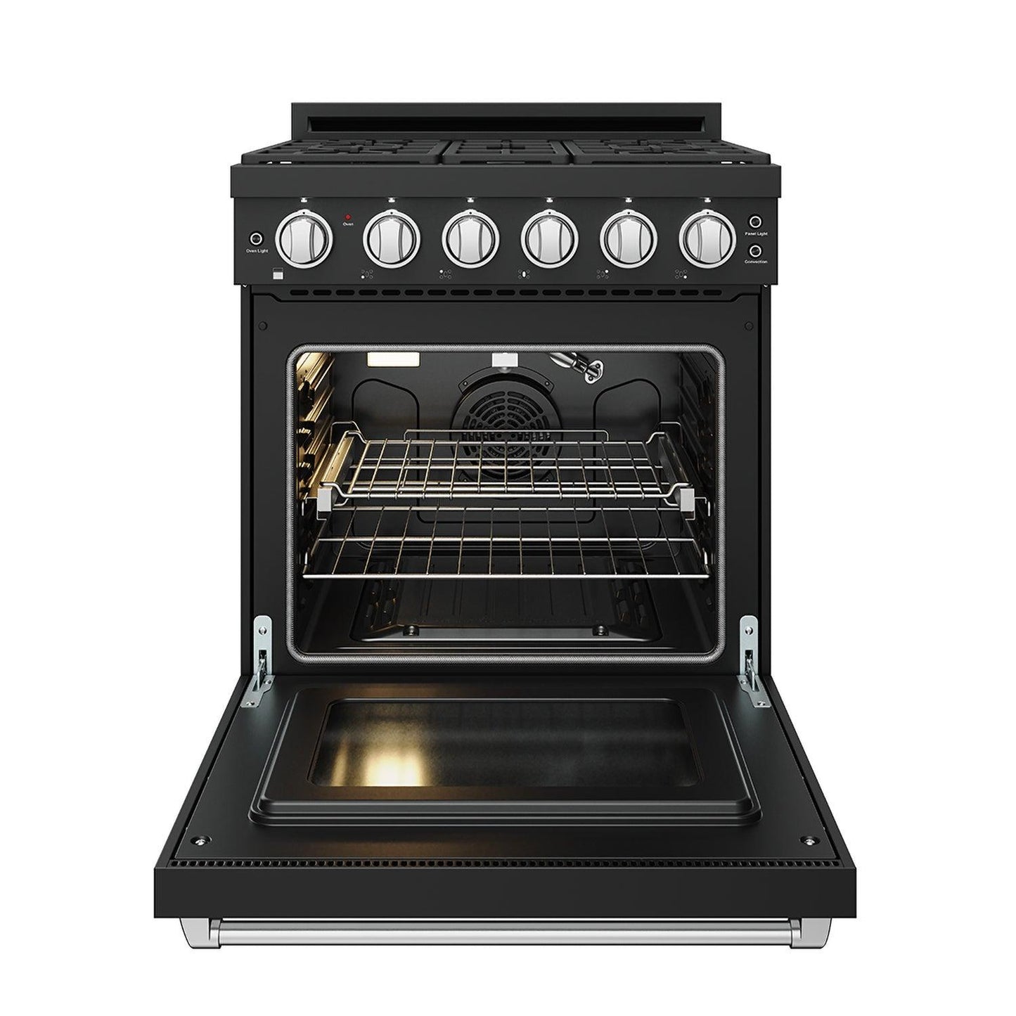 Thor Kitchen RSG30PBLPSS 30 Inch Professional Liquid Propane With Precision Knob Control In Black/Stainless Steel