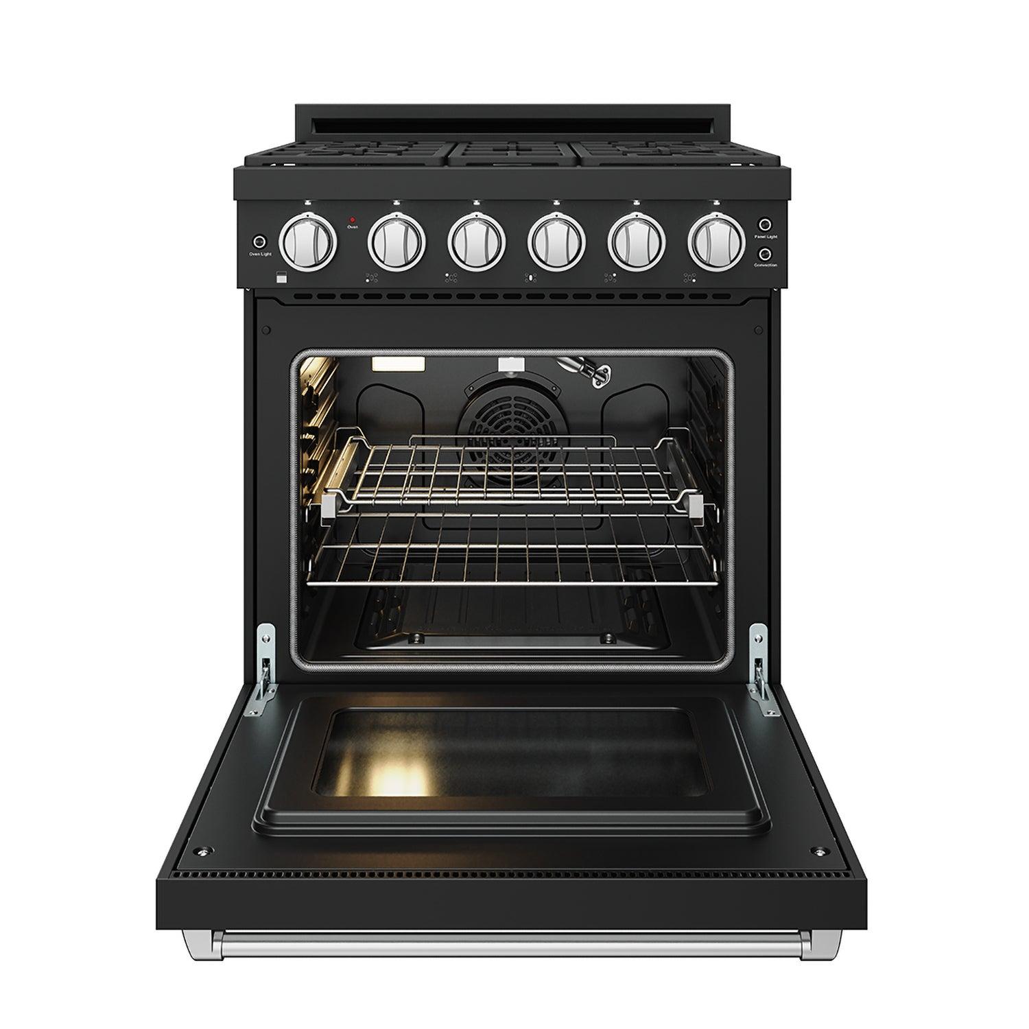 Thor Kitchen RSG30PBLPSS 30 Inch Professional Liquid Propane With Precision Knob Control In Black/Stainless Steel