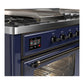 Ilve UM60FSNR3MBBLP Ilve Um60Fsnr3Mbblp Majestic Iii 60 Inch Dual Fuel Range With 7 Burners, Griddle And French Top, Dual Function Burner With Up To 25,000 Btu (Liquid Propane, Triple Glass Door, Midnight Blue, Burnished)