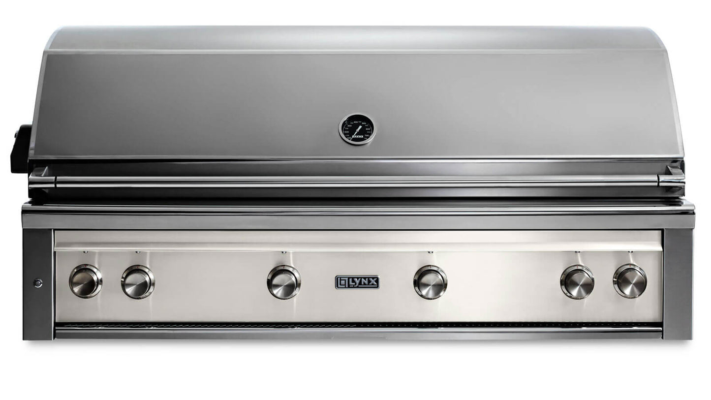 Lynx L54TRGLNG 54" Built-In Grill - 1 Trident™ W/ Rotisserie - Glacier