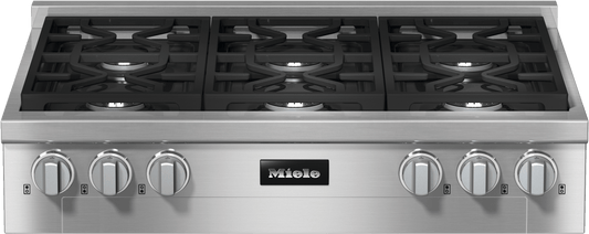 Miele KMR11343G Kmr 1134-3 G Edst/Clst - 36-Inch Range Top With 6 Burners For Professional Applications