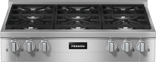 Miele KMR11343G Kmr 1134-3 G Edst/Clst - 36-Inch Range Top With 6 Burners For Professional Applications