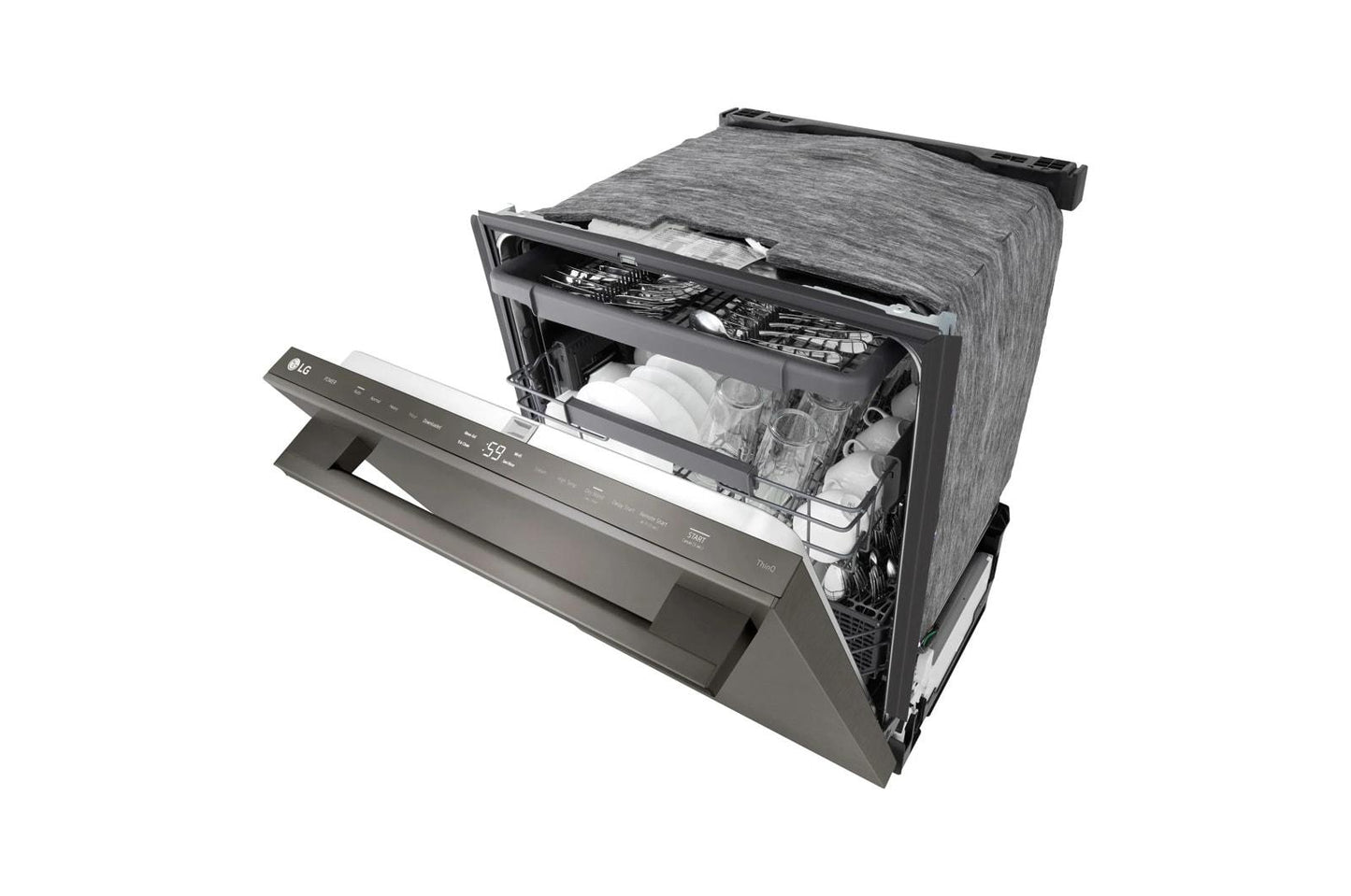 Lg LDNTM545D Smart Flushfit™ Top Control Dishwasher With 1-Hour Wash & Dry, Quadwash® Pro, And Dynamic Heat Dry™ W/Autovent Dry™