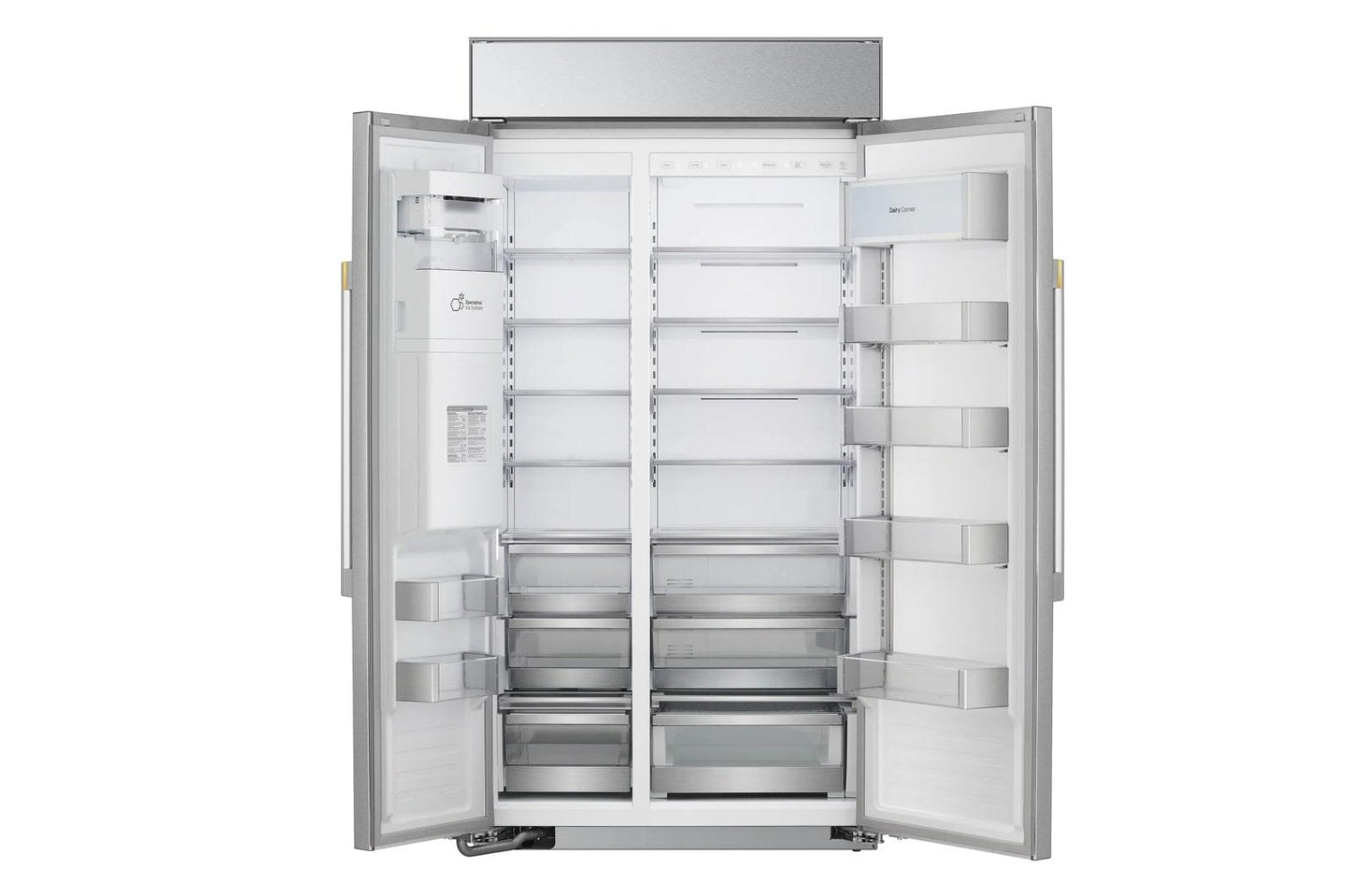Lg US26WBB92S Lg Signature 26 Cu. Ft. Smart Side-By-Side Built-In Refrigerator With Ice & Water Dispenser