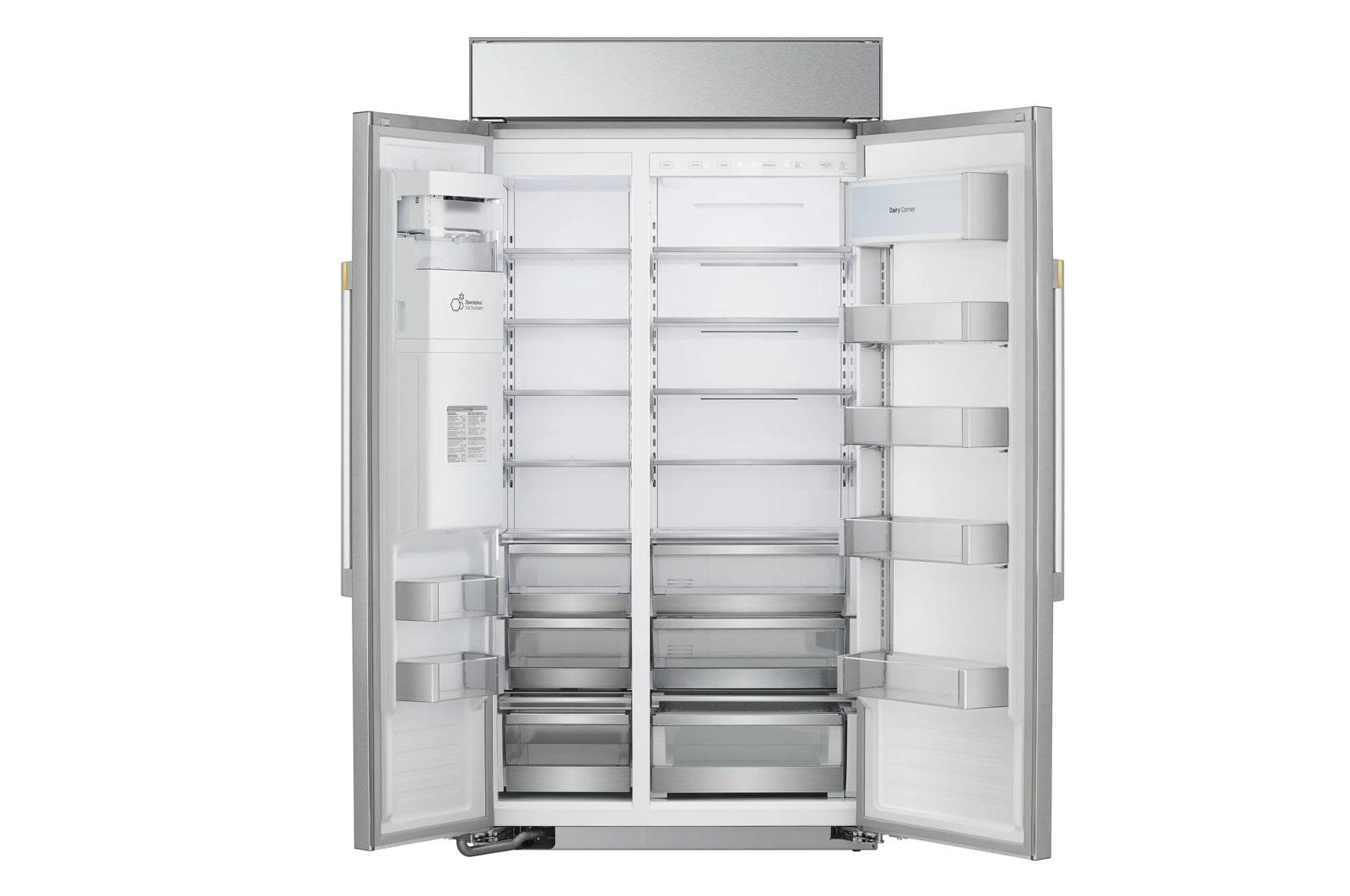 Lg US26WBB92S Lg Signature 26 Cu. Ft. Smart Side-By-Side Built-In Refrigerator With Ice & Water Dispenser