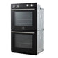 Forno FBOEL132430BLK Forno Vomero 30-Inch Double Wall Oven, Black, 10 Cu.Ft Total Capacity, 7100W Convection, Mechanical Controls, Manuel Steam Clean
