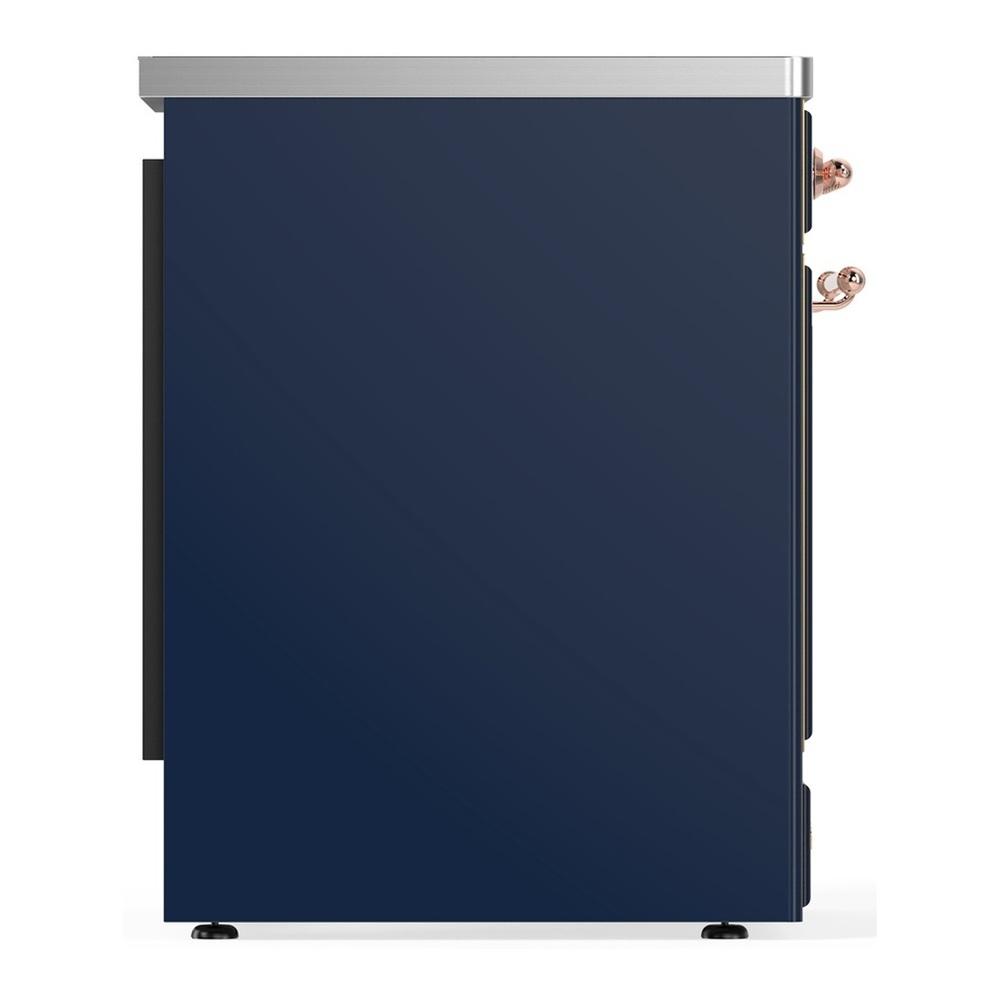 Ilve UMIB30QNR3MBP Ilve Umib30Qnr3Mbp Majestic Iii 30 Inch Induction Range With 4 Elements, 4 Cu. Ft. Oven Capacity (Solid Door, Midnight Blue, Copper)