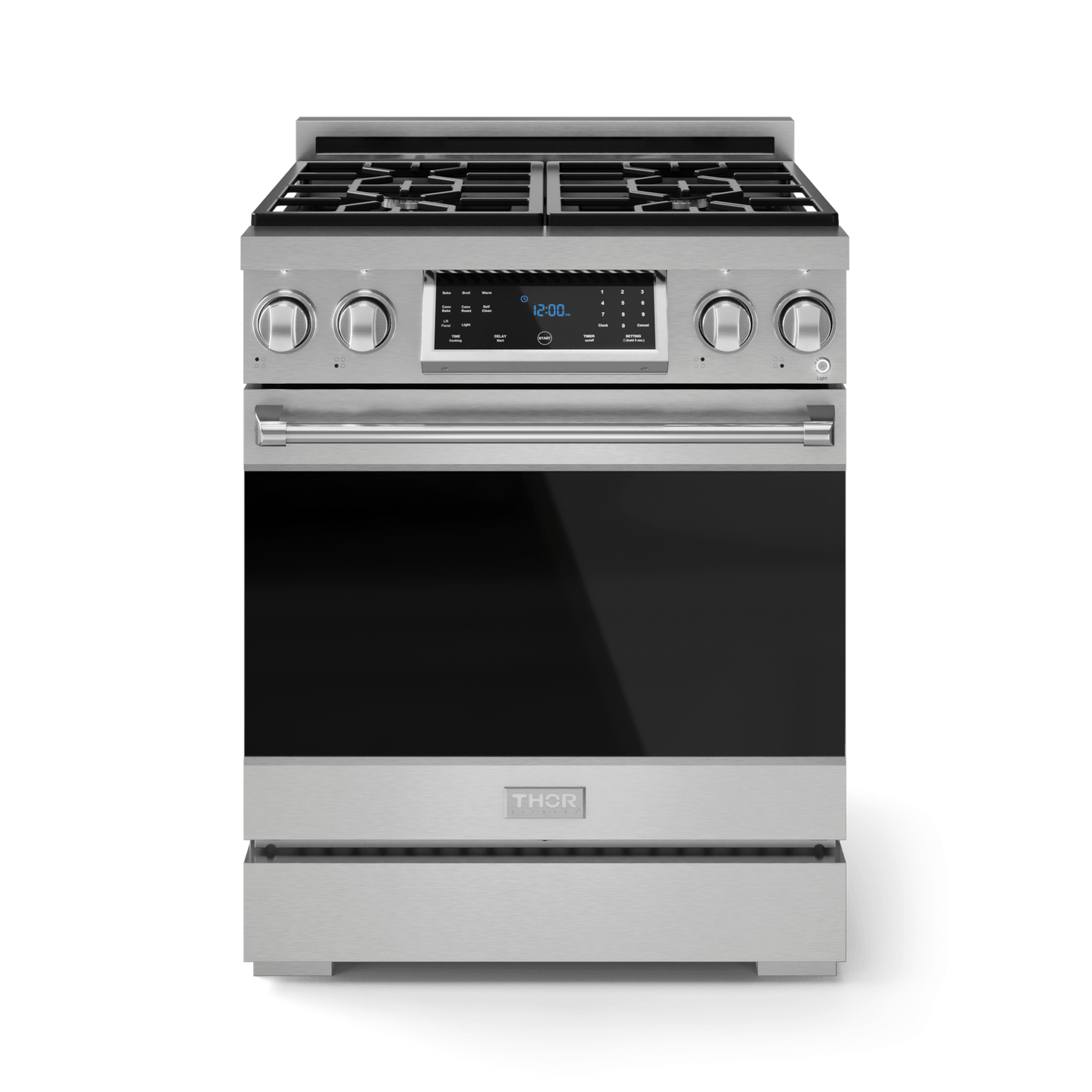 Thor Kitchen RSG30 30 Inch Professional Gas Range With Tilt Panel Touch Control In Stainless Steel Gordon Ramsay Series - Rsg30