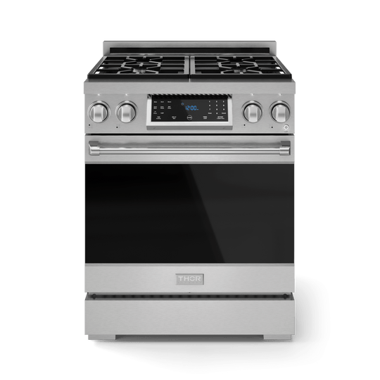 Thor Kitchen RSG30 30 Inch Professional Gas Range With Tilt Panel Touch Control In Stainless Steel Gordon Ramsay Series - Rsg30