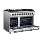 Forno FFSGS623948WHT Forno Massimo 48-Inch White Freestanding Gas Range, 8 Burners, True Convection Oven