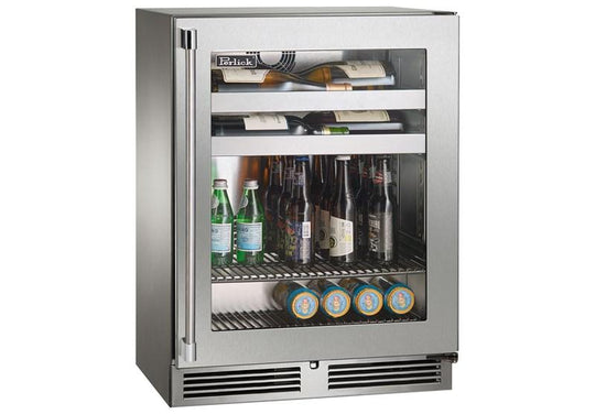 Perlick HH24BS42LL Signature Series Shallow Depth 18" Depth Indoor Beverage Center With Fully Integrated Panel-Ready Solid Door, Hinge Left, With Lock