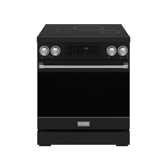 Thor Kitchen RSI30BSS 30 Inch Professional Induction Range With Tilt Panel Touch Control In Black And Stainless Steel Gordon Ramsay Series