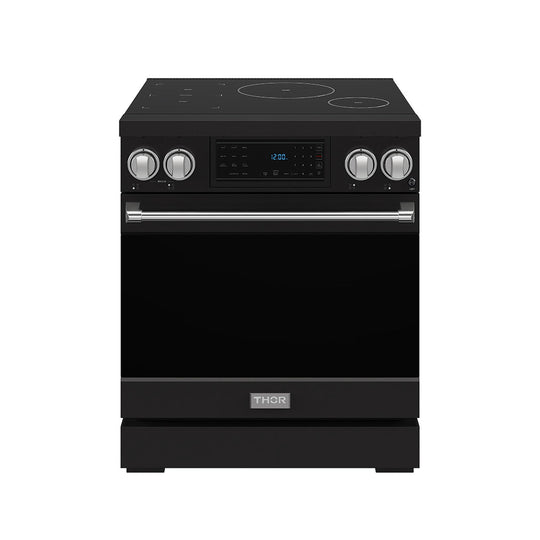 Thor Kitchen RSI30BSS 30 Inch Professional Induction Range With Tilt Panel Touch Control In Black And Stainless Steel Gordon Ramsay Series
