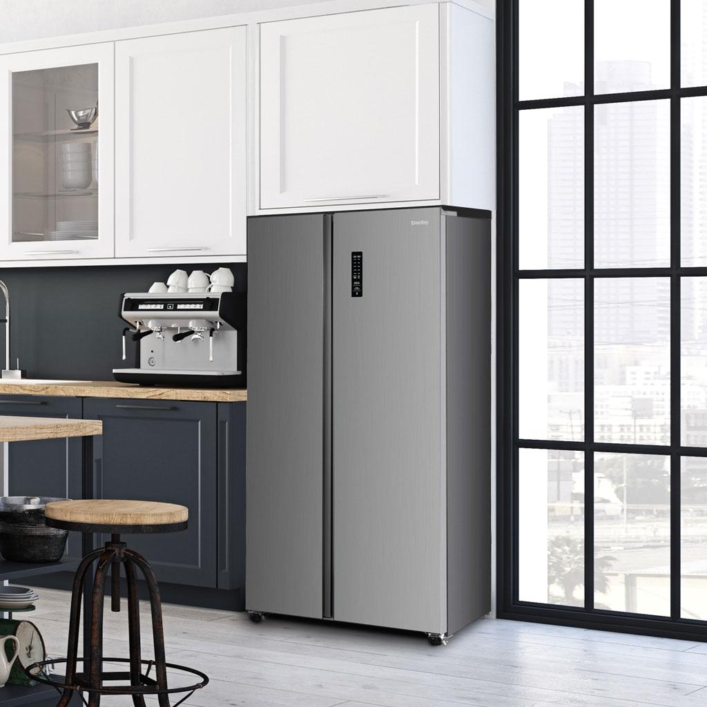 Danby DFF212B1SLDB Danby 21.2 Cu. Ft. Side-By-Side Refrigerator In Stainless Steel Look