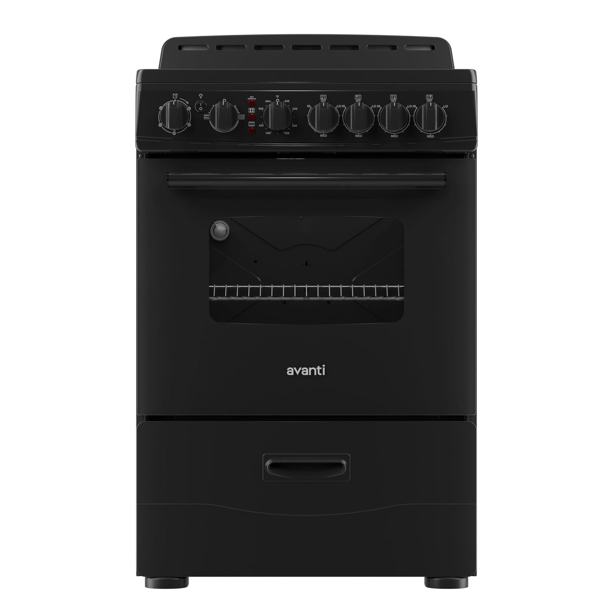 Avanti CERU240P1B Avanti 24-Inch Freestanding Electric Range With Ceramic Glass Cooktop, In Black (Ceru240P1B)