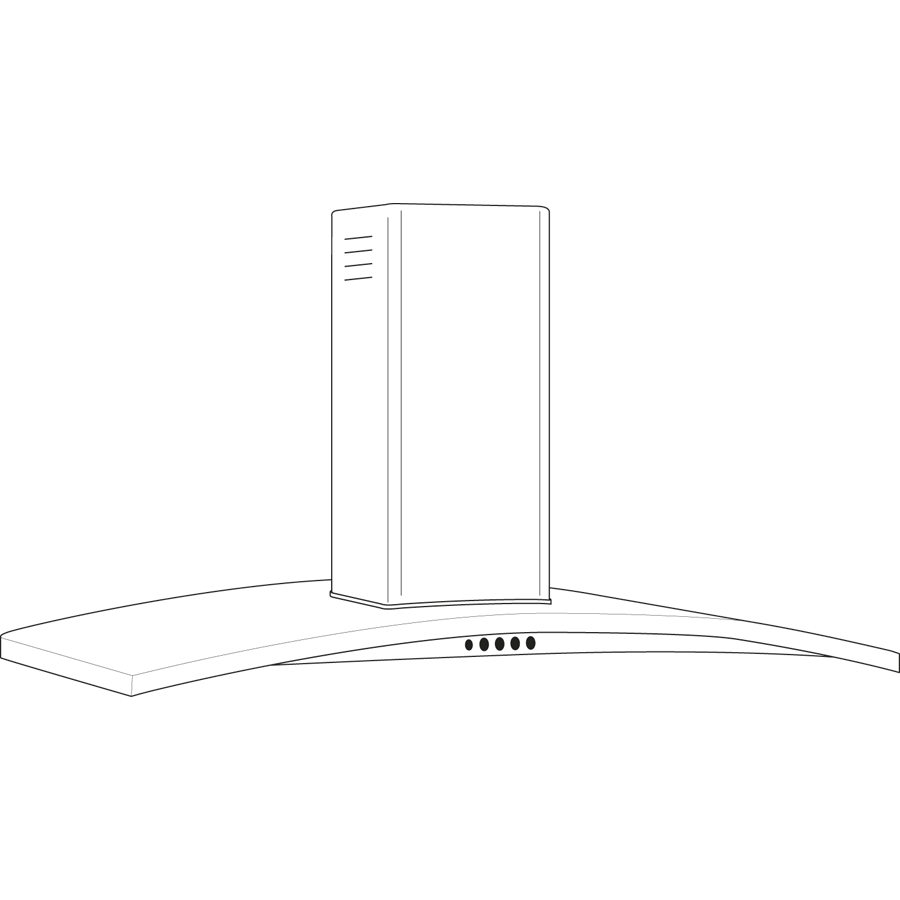 Haier UVI7361SWSS 36" Island-Mount Chimney Hood