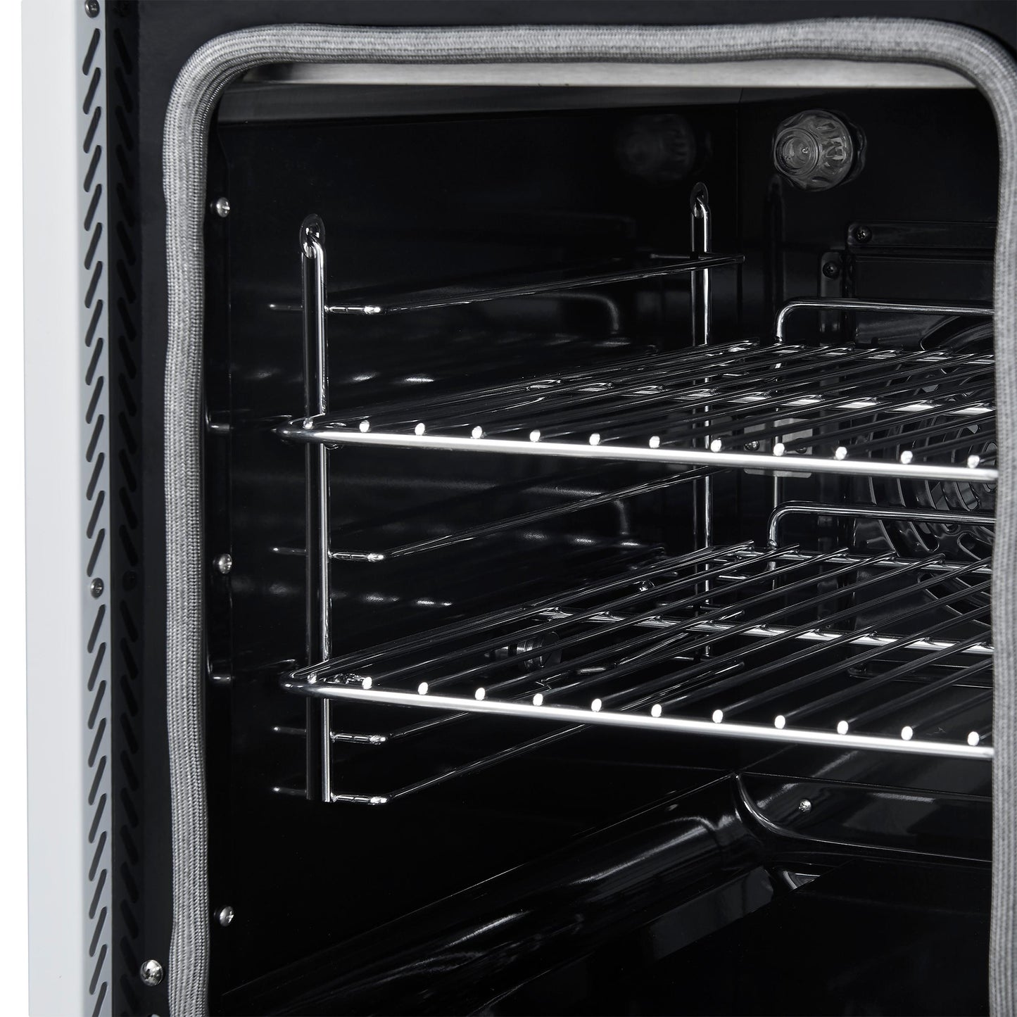 Forno FFSEL601148WHT Forno Paolo 48 Inch Freestanding Electric Range In White With Antique Brass, 6.7 Cu.Ft, True Convection Oven, Energy Efficient