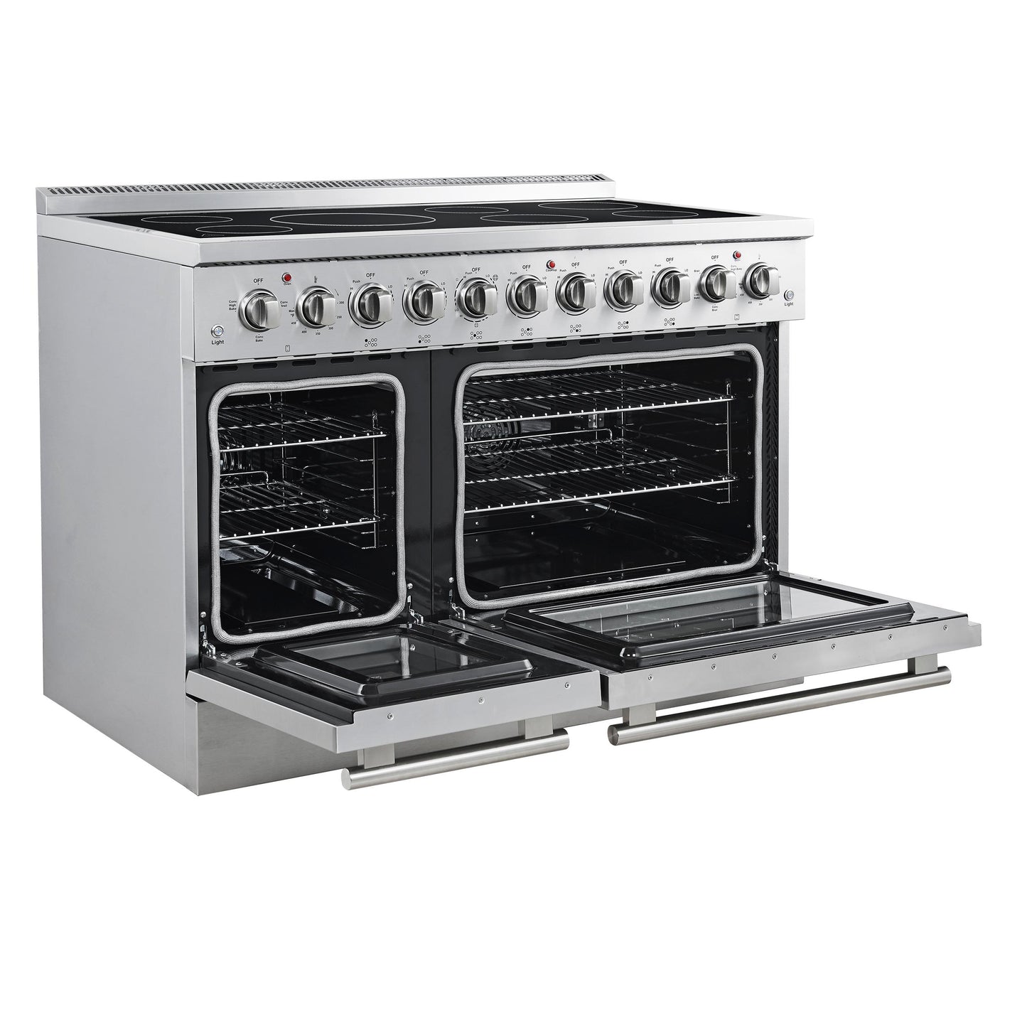 Forno FFSEL601148 Forno Paolo 48 Inch Freestanding Electric Range, Stainless Steel, 6.7 Cu.Ft, True Convection Oven, Energy Efficient