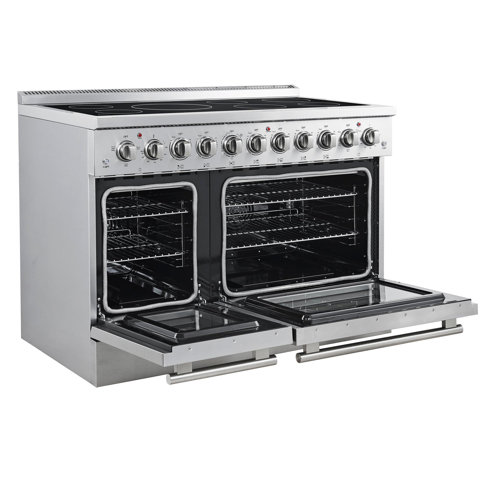 Forno FFSEL601148 Forno Paolo 48 Inch Freestanding Electric Range, Stainless Steel, 6.7 Cu.Ft, True Convection Oven, Energy Efficient