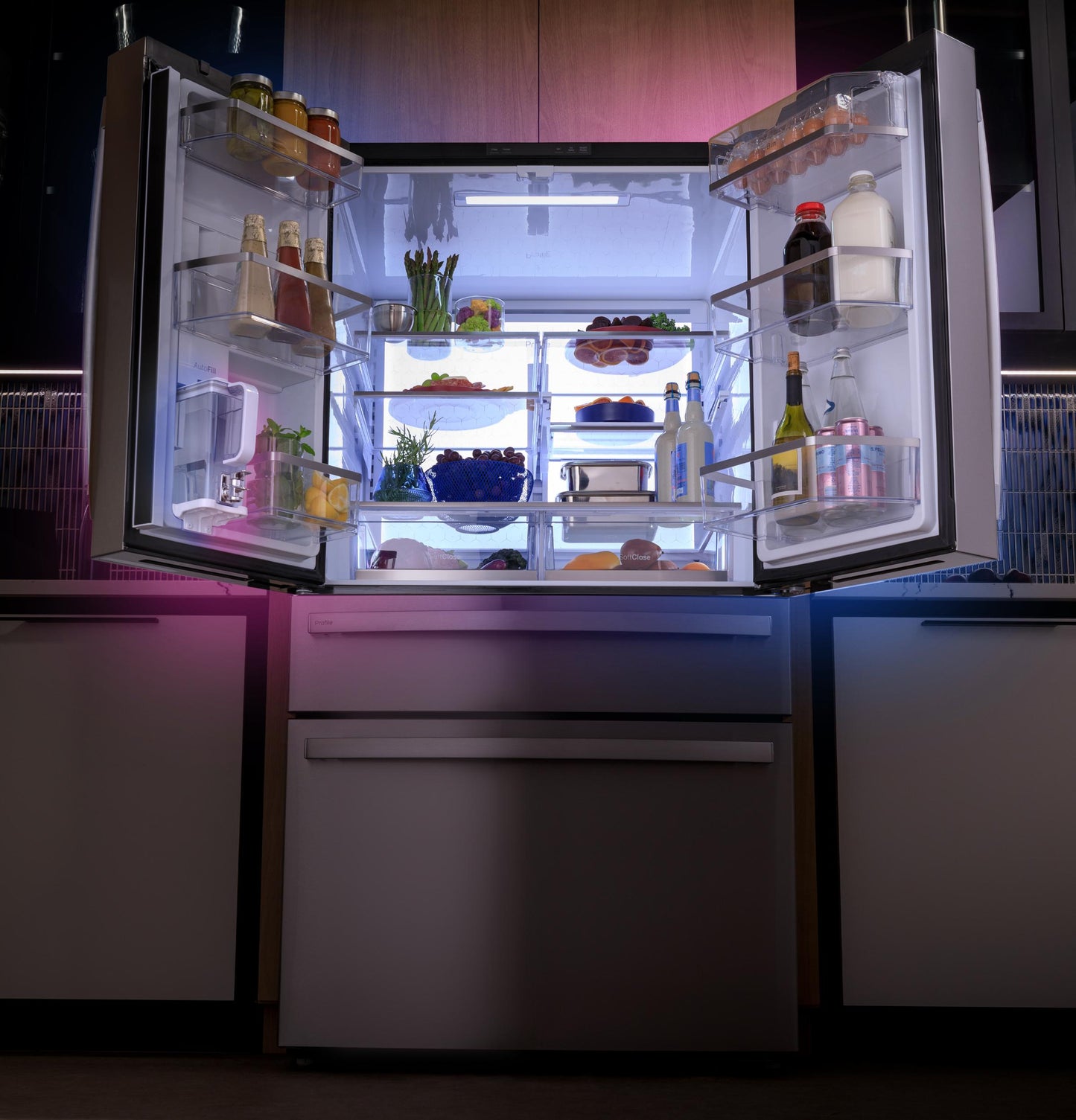 Ge Appliances PGD29BYTFS Ge Profile™ Series Energy Star® 29 Cu. Ft. Smart Fingerprint Resistant 4-Door French-Door Refrigerator With Door In Door