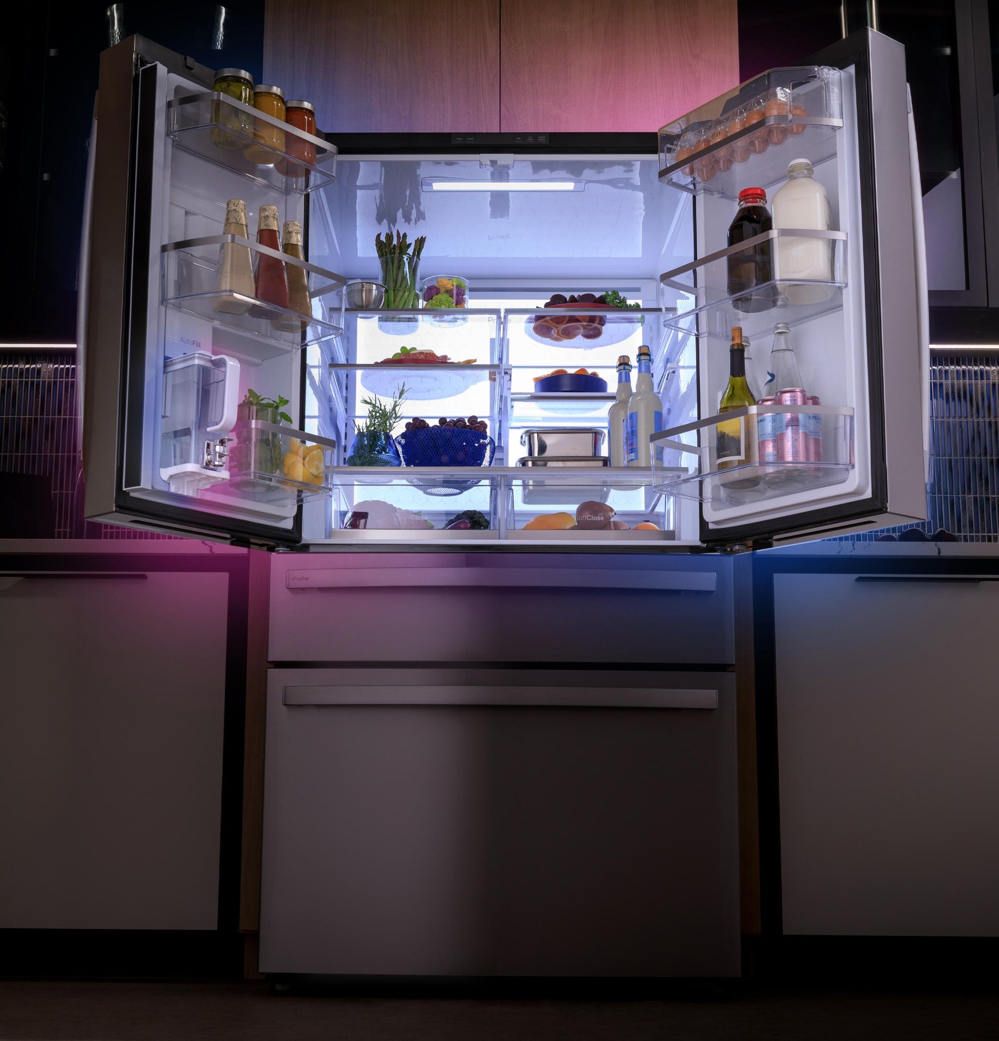 Ge Appliances PGD29BYTFS Ge Profile™ Series Energy Star® 29 Cu. Ft. Smart Fingerprint Resistant 4-Door French-Door Refrigerator With Door In Door