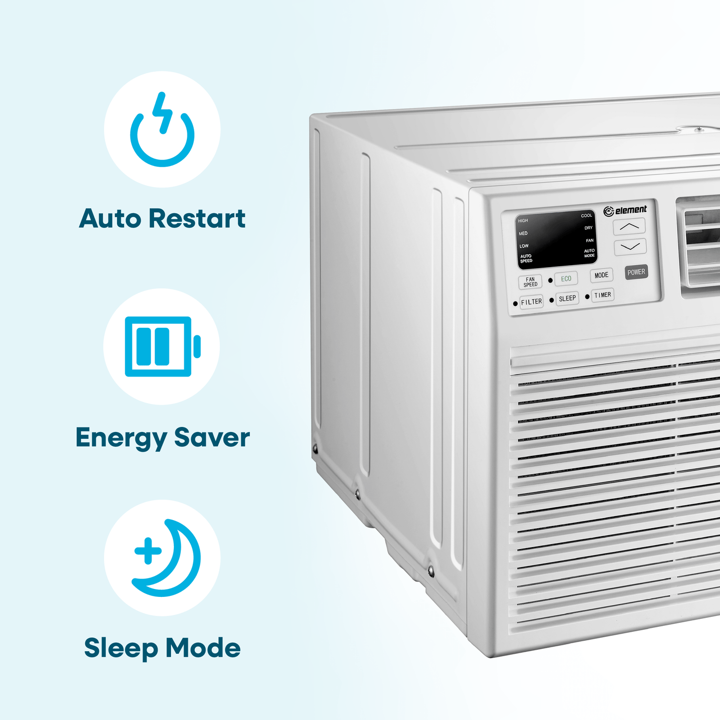 Element Appliance ETTW12EV Element Through-The-Wall 12,000 Btu 230V Air Conditioner - White (Ettw12Ev)