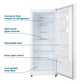 Element Appliance EUF14CEEW Element 14.0 Cu. Ft. Upright Convertible Freezer/Refrigerator - White, Energy Star (Euf14Ceew)