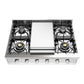 Ilve UHCP36FSSLP Ilve Uhcp36Fsslp Professional Plus Ii 36 Inch Built-In Gas Rangetop With Griddle, In Stainless Steel (Liquid Propane)