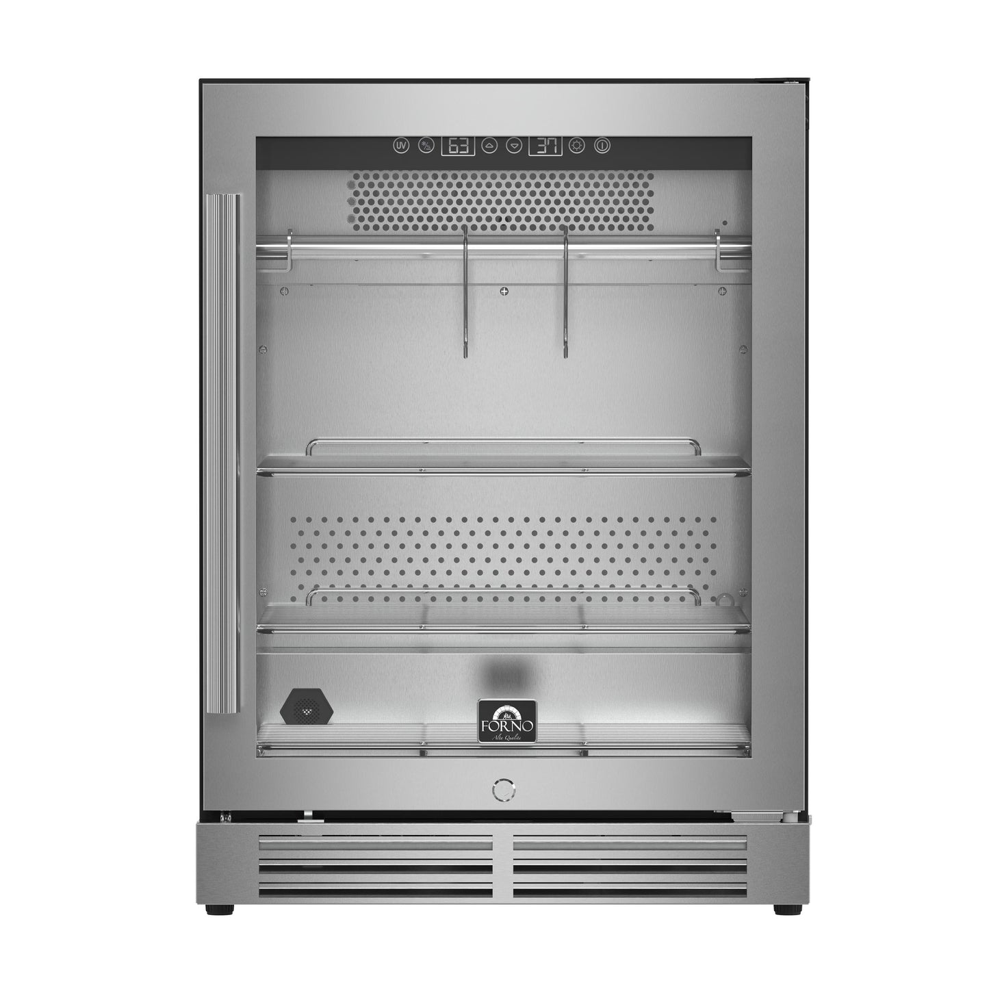 Forno FFSDA684024 Forno Asciutto 24-Inch Dry Aging Cabinet, Stainless Steel 304, 4.41 Cu.Ft, Led Lighting, Adjustable Shelves