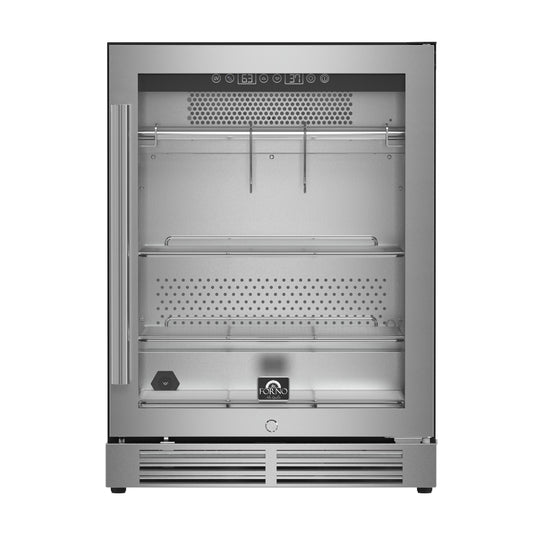 Forno FFSDA684024 Forno Asciutto 24-Inch Dry Aging Cabinet, Stainless Steel 304, 4.41 Cu.Ft, Led Lighting, Adjustable Shelves