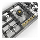 Ilve UHCPT95NSSGLP Ilve Uhcpt95Nssglp Nostalgie Ii 36 Inch Built-In Gas Cooktop With Total Black Brass Burners, In Stainless Steel (5 Sealed Burners, Liquid Propane, Brass)