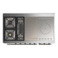 Ilve UM48FSQNR3MBB Ilve Um48Fsqnr3Mbb Majestic Iii 48 Inch Dual Fuel Range With 5 Black Brass Burners, Griddle And French Top, Dual Function Burner Up To 25,000 Btu (Natural Gas, Solid Door, Midnight Blue, Burnished)