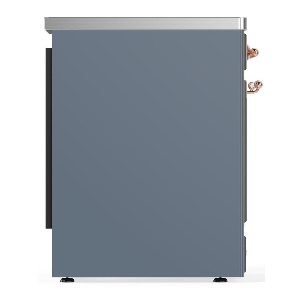 Ilve UMIB30NR3BGP Ilve Umib30Nr3Bgp Majestic Iii 30 Inch Induction Range With 4 Elements, 4 Cu. Ft. Oven Capacity (Triple Glass Door, Blue Grey, Copper)