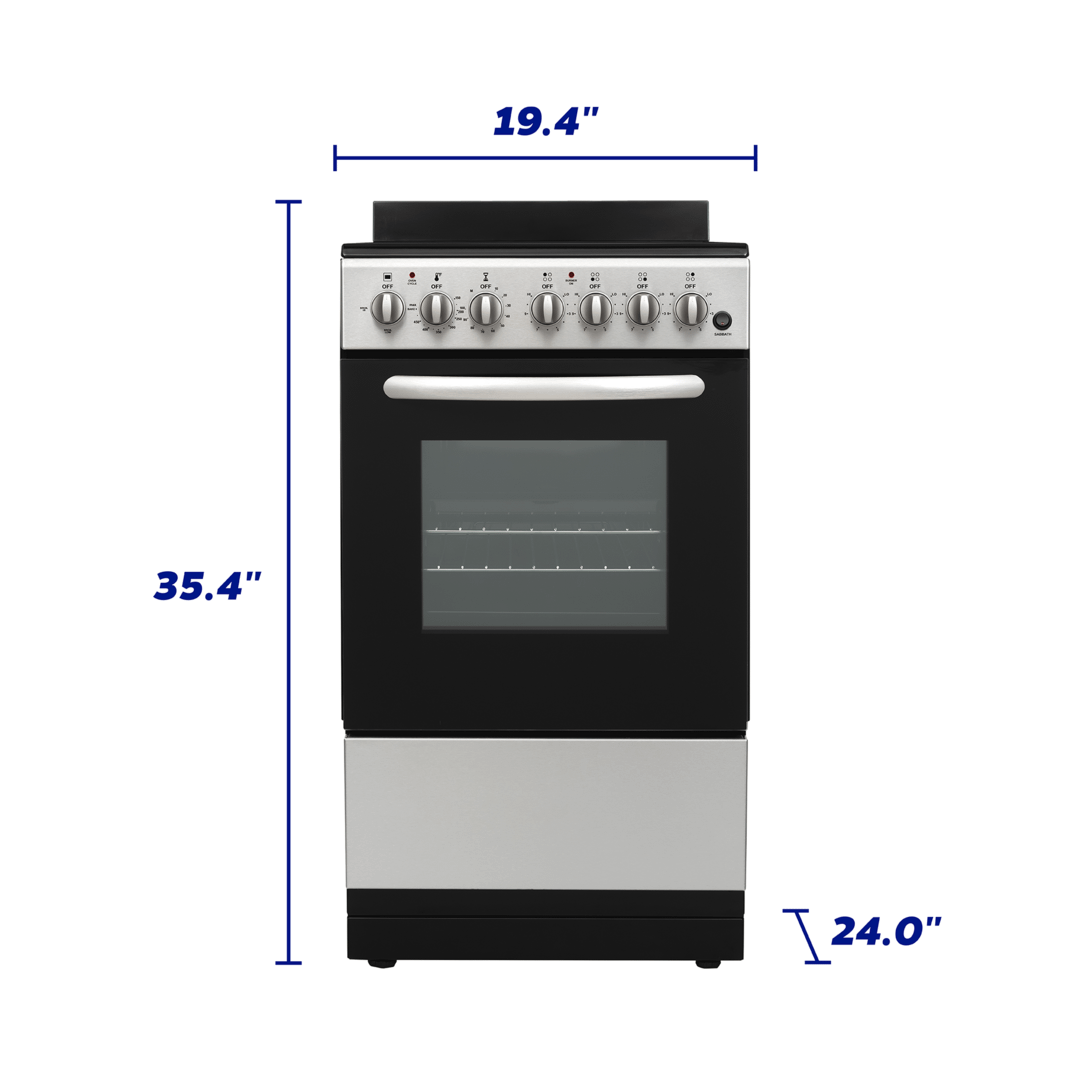 Element Appliance EER204MSCS Element 1.9 Cu. Ft. 20 Electric Range - Stainless Steel (Eer204Mscs)