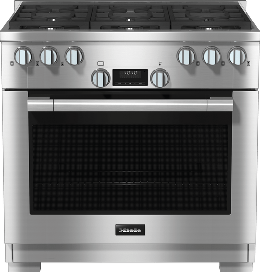 Miele HR11343GAG Hr 1134-3 G Ag - 36" Range All Gas With Directselect, Twin Convection Fans And M Pro Dual Stacked Burners