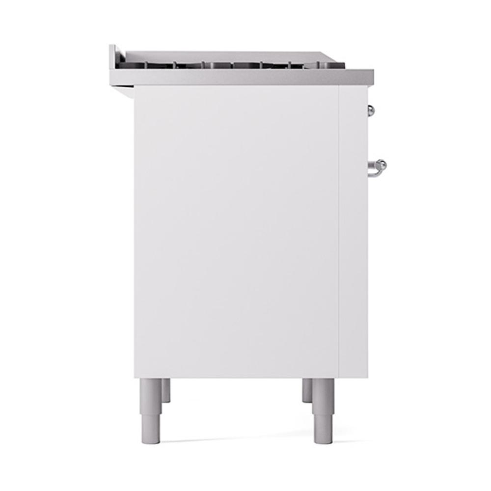 Ilve UN36FQNMPWHCLP Ilve Un36Fqnmpwhclp Nostalgie Ii Noblesse 36" Dual Fuel Range (Liquid Propane, Solid Door, White, Chrome)