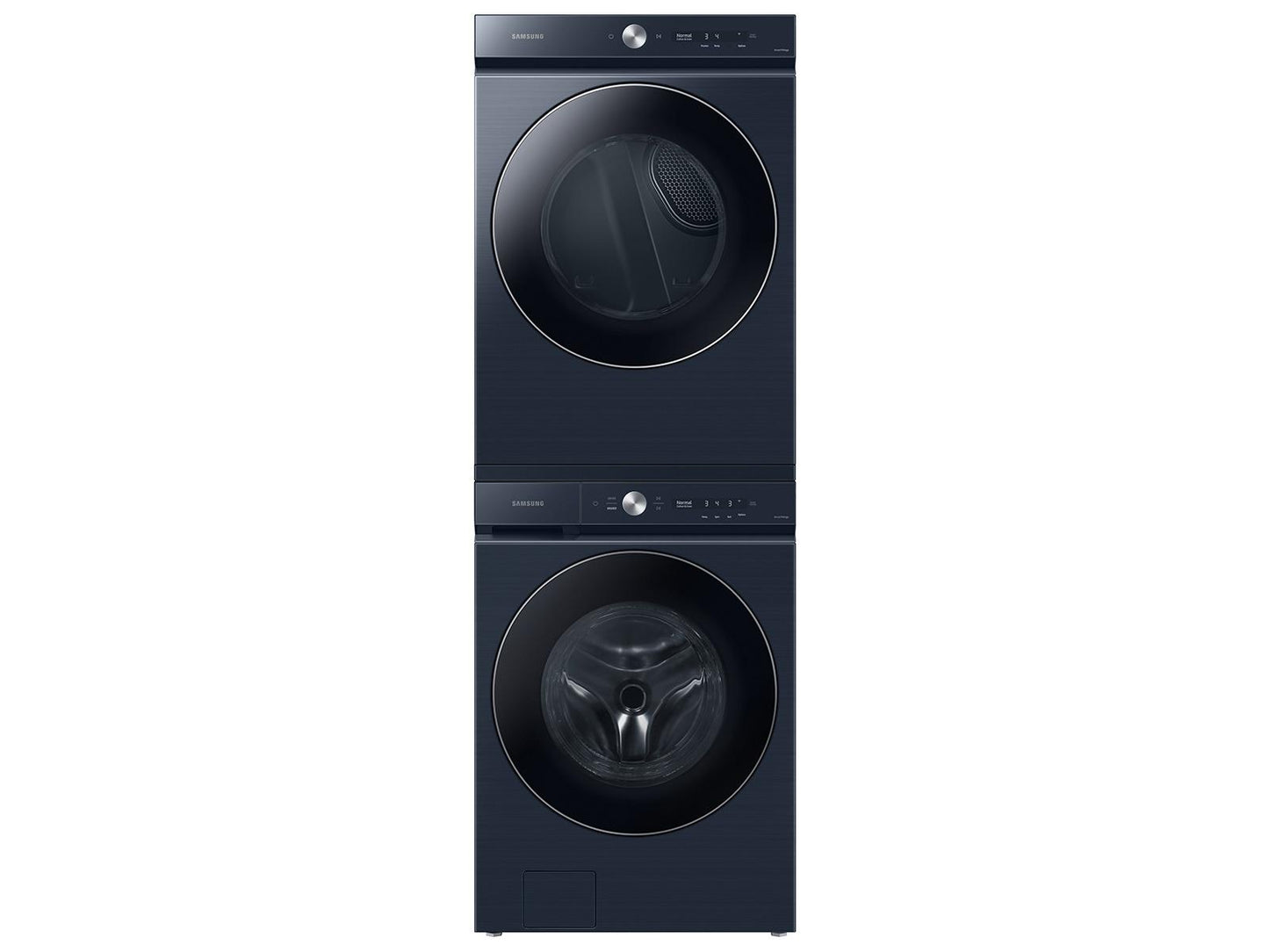 Samsung F1657832568289 Bespoke Ultra Capacity Ai Front Load Washer And Gas Dryer In Brushed Navy