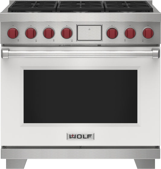 Wolf DF36650WHPLP 36" Dual Fuel Range - 6 Burners