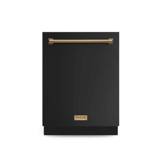 Thor Kitchen DW24X8BA00BRZ 24 Inch Dishwasher Matte Black/Bronze Gordon Ramsay Series - Dw24X8Ba00-Brz