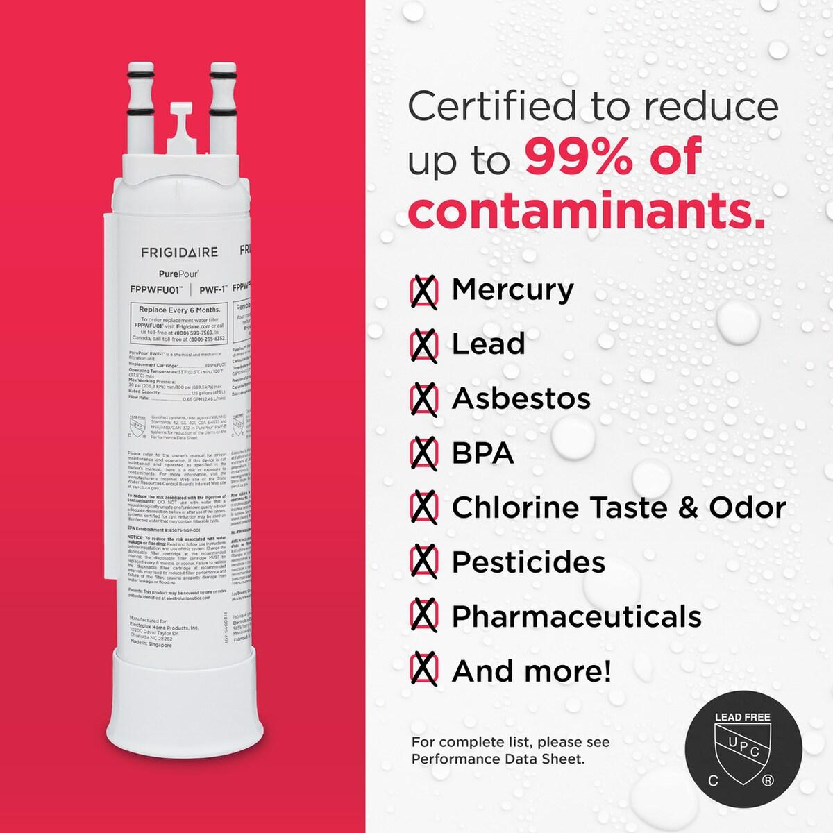 Frigidaire FPPWFU01 Purepour™ Water And Ice Refrigerator Filter Pwf-1™