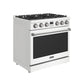 Thor Kitchen ARG36W 36 Inch Gas Range In White - Contemporary Professional