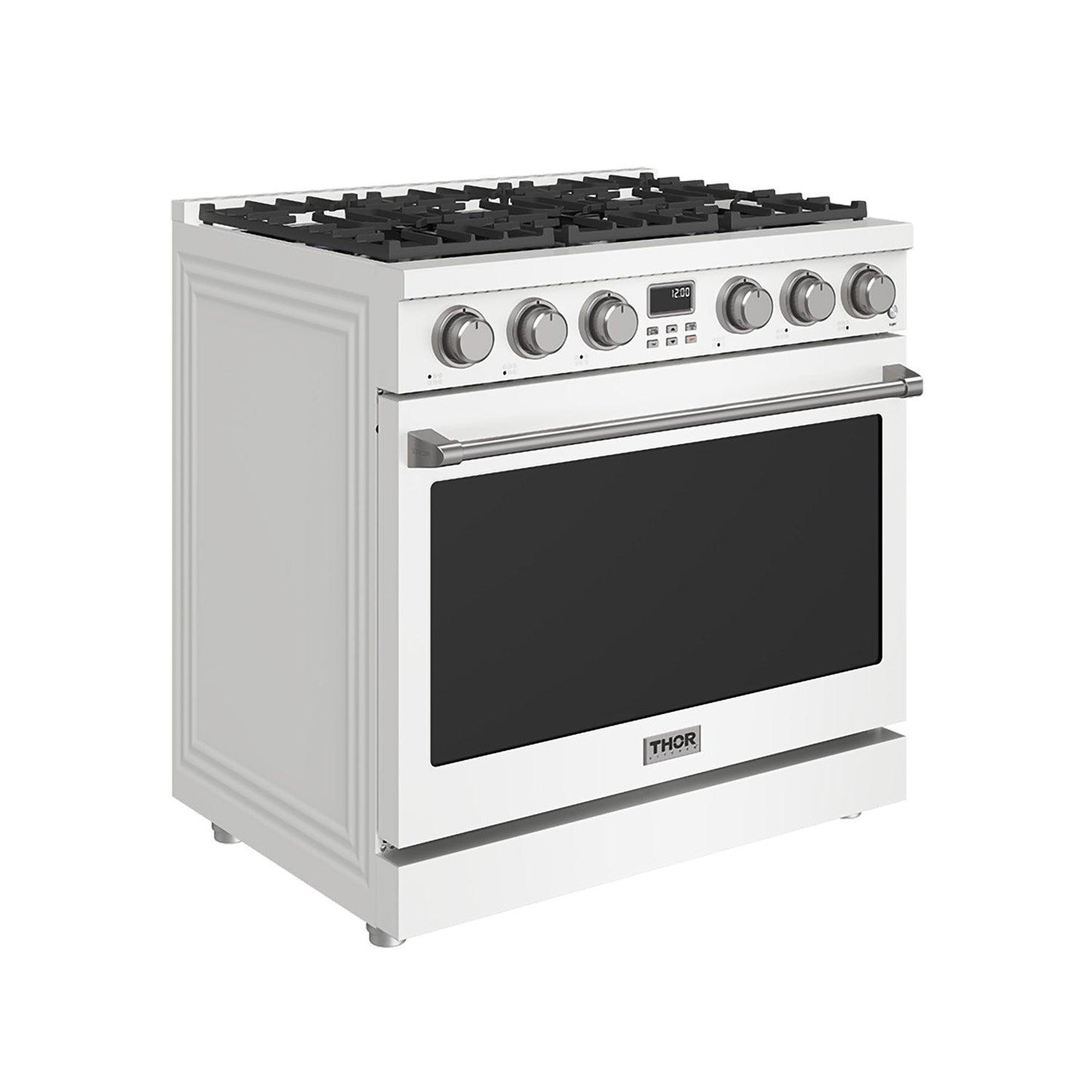 Thor Kitchen ARG36W 36 Inch Gas Range In White - Contemporary Professional