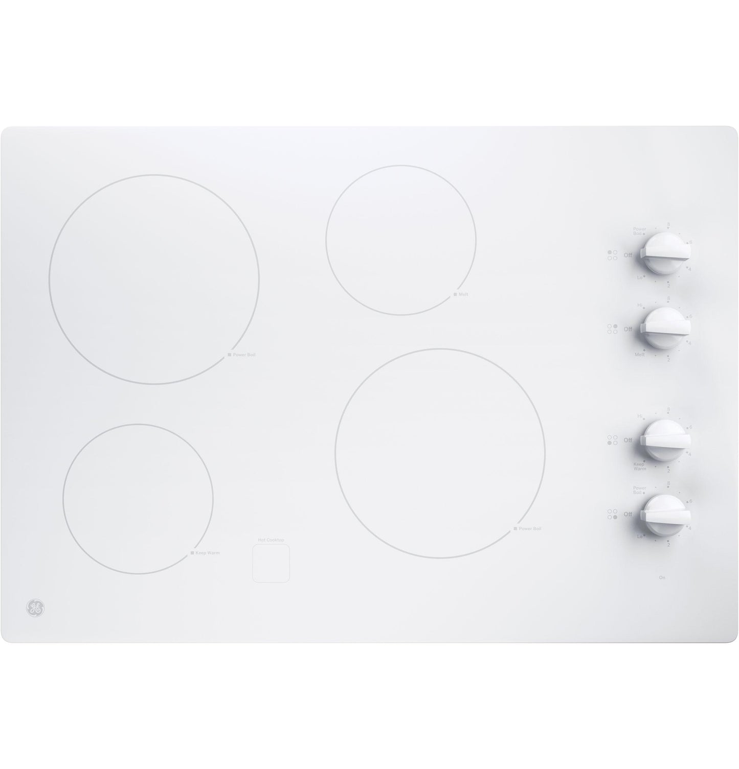 Ge Appliances JP3030TWWW Ge® 30" Built-In Knob Control Electric Cooktop