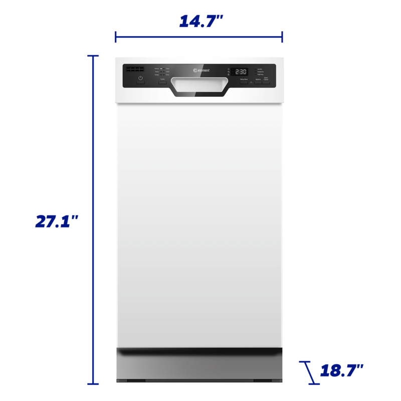 Element Appliance ENB6631PEBW Element 18" Front Control Built-In Dishwasher - White (Enb6631Pebw)