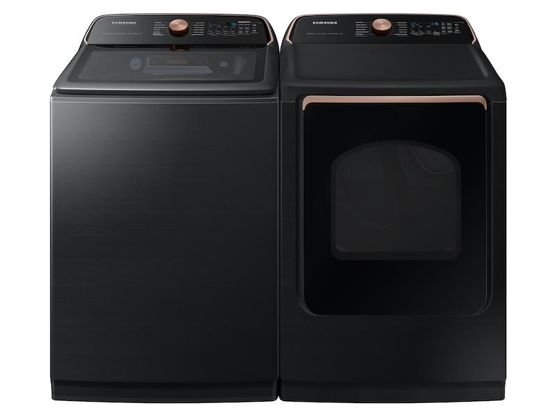 Samsung DVG54CG7550V 7.4 Cu. Ft. Smart Gas Dryer With Pet Care Dry And Steam Sanitize+ In Brushed Black