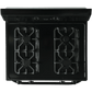 Element Appliance EGR34MCCB Element 5.2 Cu. Ft. 30 Gas Range - Black (Egr34Mccb)